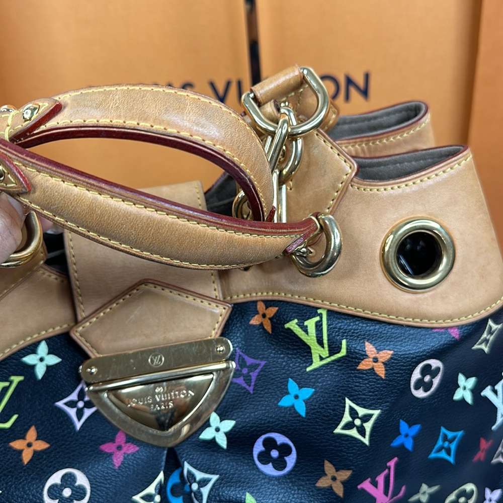 ❤️❤️Sold❤️❤️Louis Vuitton Limited Edition Black multicolor Ursula bag - Picture 7 of 17